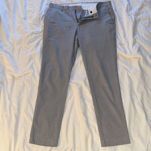 Frank and Oak Laurier Grey Slim Fit Trousers Gray Dress Pants
